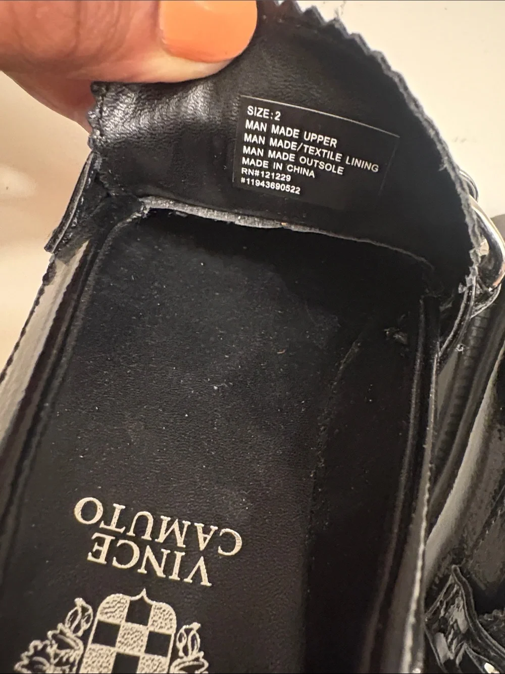 Vince Camuto Black Kids Dress Loafers with Gold Accent
